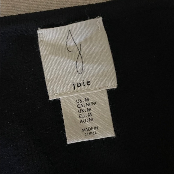 Joie Puff Sleeve Sheer Square Neck Semi Crop Top Black - Picture 5 of 6